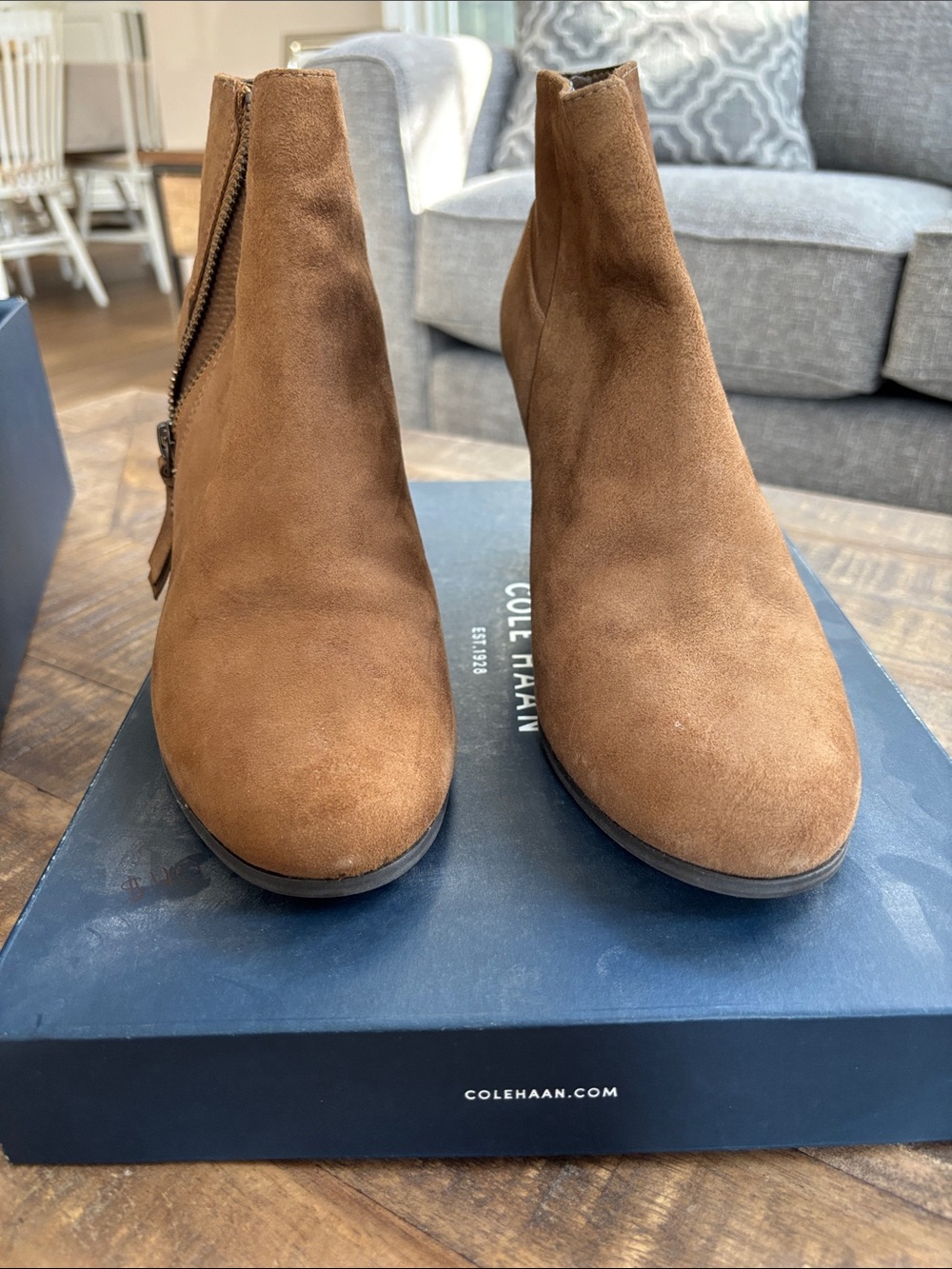 Cole Haan Tan Suede Women's Ankle Booties